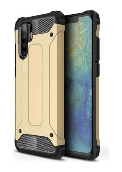 Huawei P30 Pro Uyumlu Kılıf Zore Crash Silikon Kapak, Gold