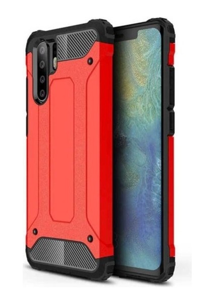 Huawei P30 Pro Uyumlu Kılıf Zore Crash Silikon Kapak, Kırmızı