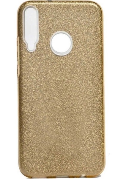 Huawei P40 Lite E Uyumlu Kılıf Zore Shining Silikon, Gold