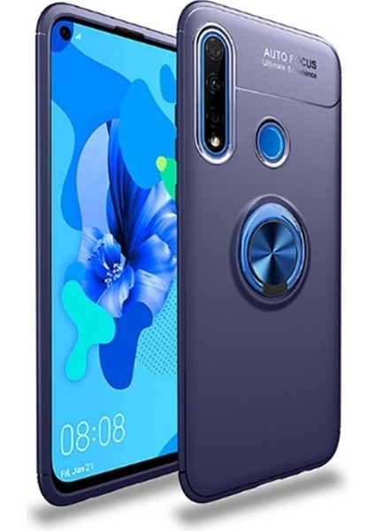 Huawei P40 Lite E Uyumlu Kılıf Zore Ravel Silikon Kapak, Mavi