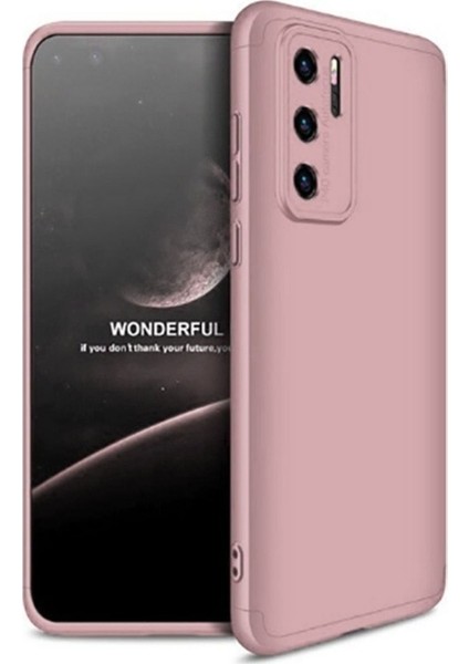 Huawei P40 Pro Uyumlu Kılıf Zore Ays Kapak, Rose Gold