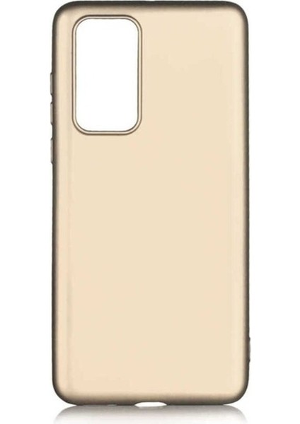 Huawei P40 Uyumlu Kılıf Zore Premier Silikon Kapak, Gold