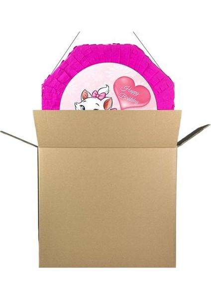 Pembe Kedi Pinyata 42 cm + Sopası fiyatları