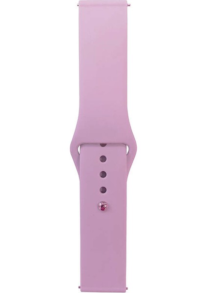 Huawei Watch Gt 3 46MM Uyumlu Band Serisi 22MM Klasik Kordon Silikon Strap Kayış, Mor