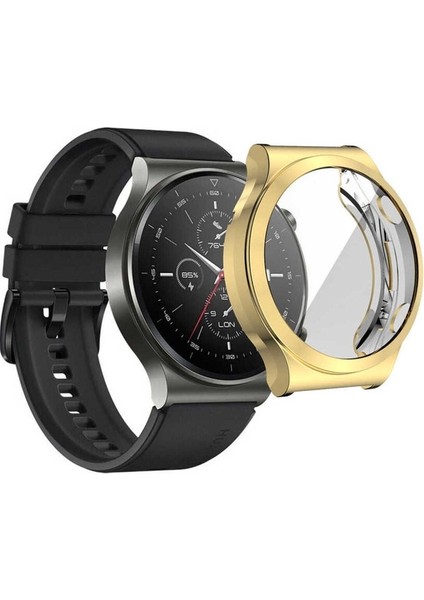 Huawei Watch Gt2 Pro Uyumlu Zore Watch Gard 02 Ekran Koruyucu, Gold