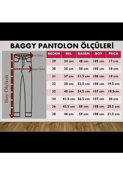 Erkek Mavi Baggy Fit Rahat Kesim Likrasız Pamuk Kot Pantolon G-143