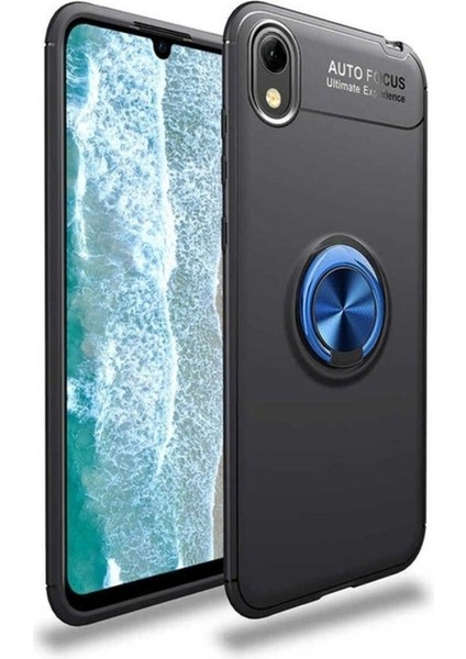 Huawei Y5 2019 Uyumlu Kılıf Zore Ravel Silikon Kapak, Siyah-Mavi