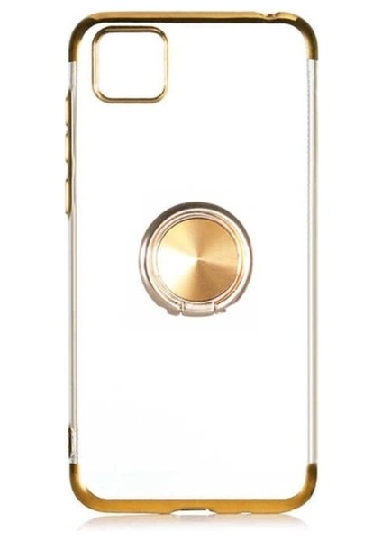 Huawei Y5P Uyumlu Kılıf Zore Gess Silikon, Gold