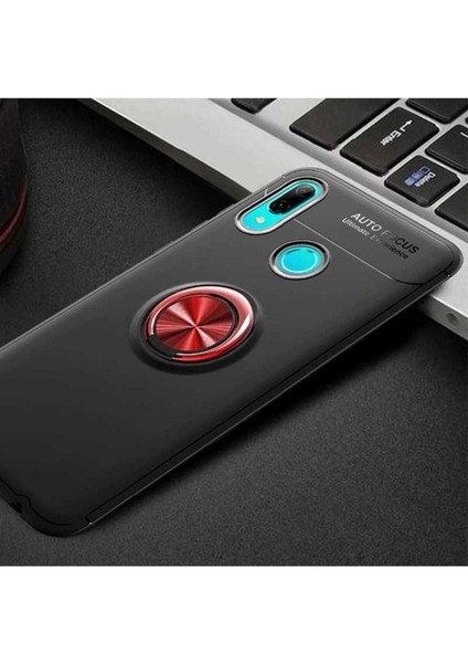 Huawei Y6 2019 Uyumlu Kılıf Zore Ravel Silikon Kapak, Siyah-Kırmızı