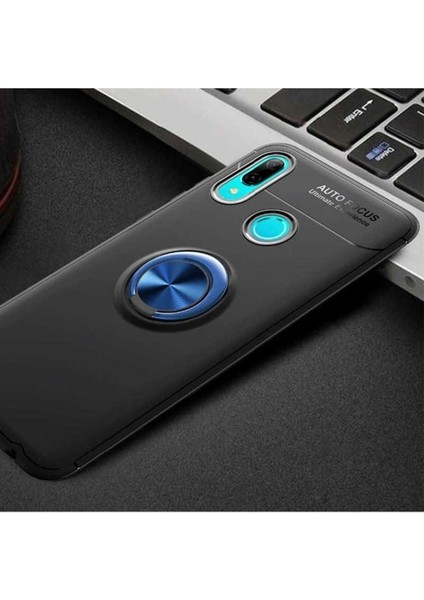 Huawei Y6 2019 Uyumlu Kılıf Zore Ravel Silikon Kapak, Siyah-Mavi