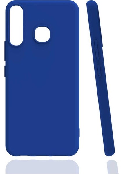 Infinix Hot 8 Uyumlu Kılıf Zore Biye Silikon, Mavi