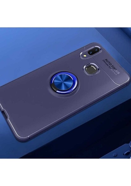 Huawei Y7 Prime 2019 Uyumlu Kılıf Zore Ravel Silikon Kapak, Mavi