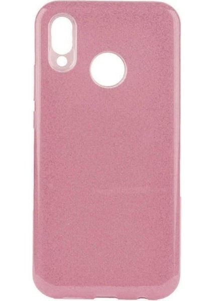 Huawei Y9 2019 Uyumlu Kılıf Zore Shining Silikon, Rose Gold