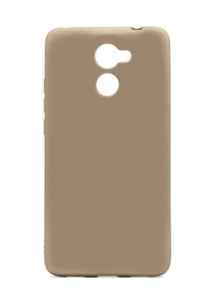 Huawei Y7 Prime Uyumlu Kılıf Zore Premier Silikon Kapak, Gold