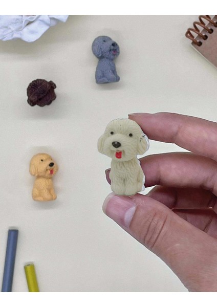 Beyaz Sevimli Dost Köpek Silgili Kalem Başlığı modelleri