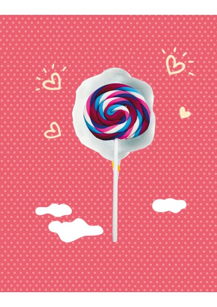 Mor- Beyaz Lolipop Silgi