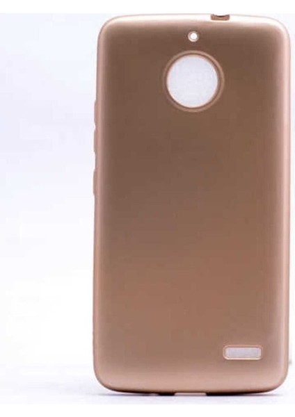 Lenovo Moto E4 Uyumlu Kılıf Zore Premier Silikon Kapak, Gold