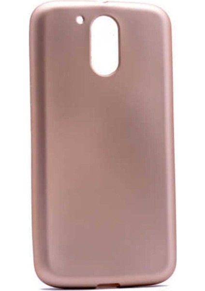 Lenovo Moto G4 Uyumlu Kılıf Zore Premier Silikon Kapak, Gold