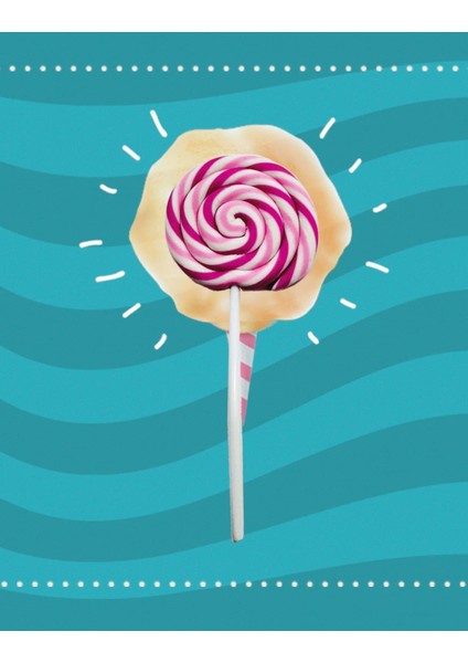 Pembe - Beyaz Lolipop Silgi