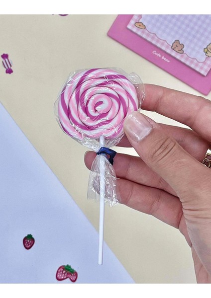 Pembe - Beyaz Lolipop Silgi