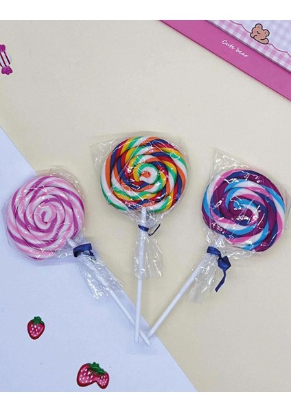 Çok Renkli Lolipop Silgi