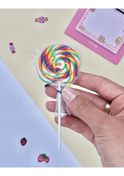 Çok Renkli Lolipop Silgi