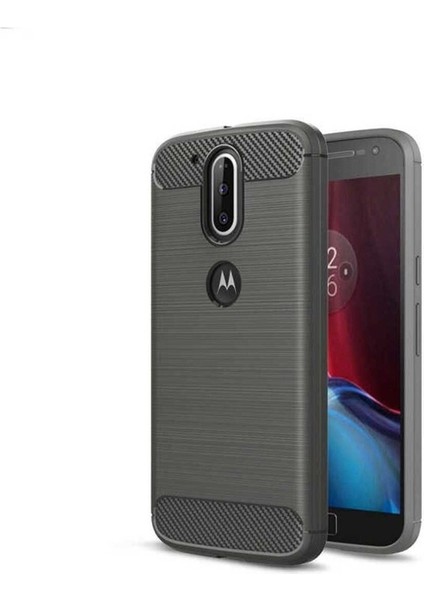 Lenovo Moto G4 Plus Uyumlu Kılıf Zore Room Silikon Kapak, Gri