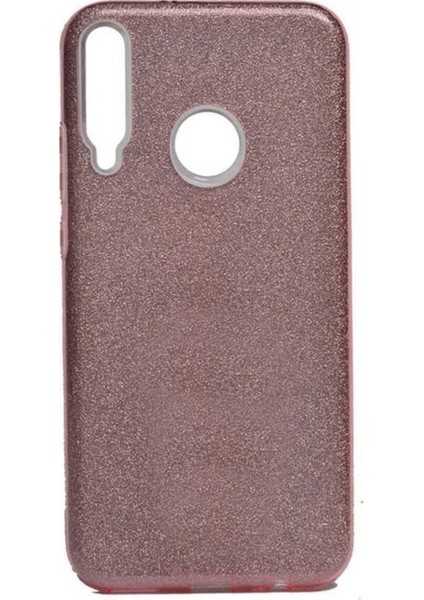 Huawei P40 Lite E Uyumlu Kılıf Zore Shining Silikon, Rose Gold