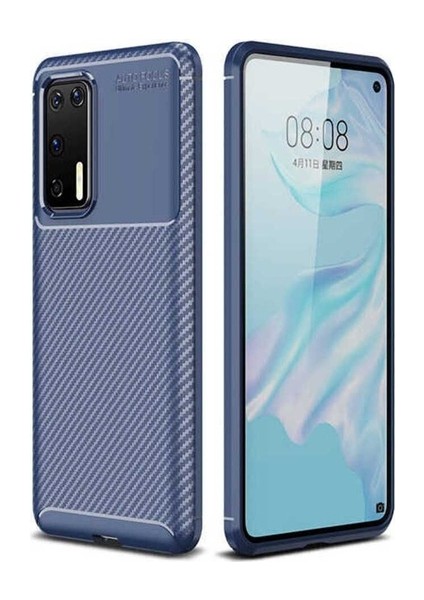 Huawei P40 Uyumlu Kılıf Zore Negro Silikon Kapak, Lacivert