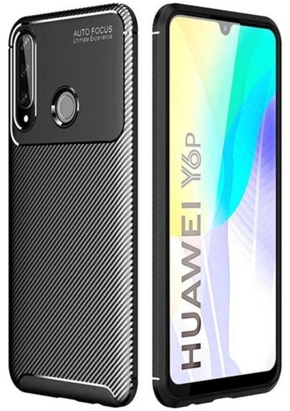 Huawei Y6P Uyumlu Kılıf Zore Negro Silikon Kapak, Siyah