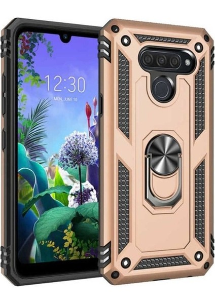 Lg Q60 Uyumlu Kılıf Zore Vega Kapak, Gold