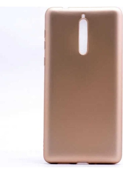 Nokia 8 Uyumlu Kılıf Zore Premier Silikon Kapak, Gold