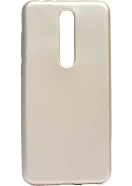 Nokia 5.1 Plus Uyumlu Kılıf Zore Premier Silikon Kapak, Gold
