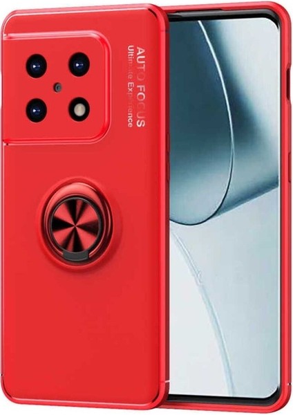 Oneplus 10 Pro Uyumlu Kılıf Zore Ravel Silikon Kapak, Kırmızı