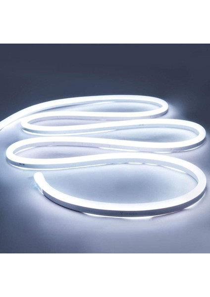 12V Beyaz Neon LED 5 Metre Prize Tak Çalıştır Esnek Neon LED Aydınlatma Neon Şerit LED