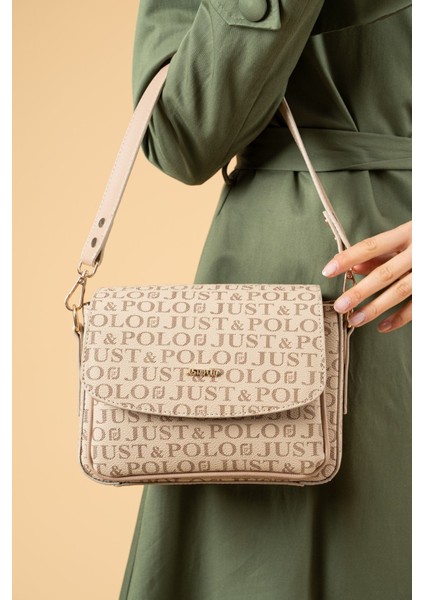 Kadın Iki Askılı 3 Bölmeli Omuz ve Çapraz Çantası JPS2185 Vizon fiyatları