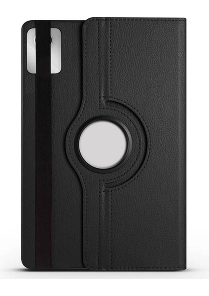 Lenovo M11 TB-330FU Uyumlu Zore Dönebilen Standlı Kılıf, Siyah