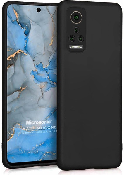 Matte Silicone General Mobile Gm 22 Pro Için Kılıf Siyah [gm 22 Pro ile Uyumlu Kılıf - Siyah]