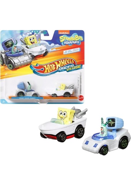 Wheels Racerverse 2'li Arabalar HRT55-HRT85 Spongebob Plankton & Spongebob Squarepants