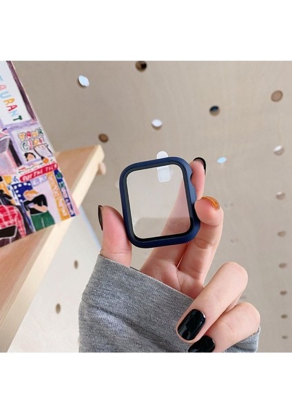 Apple Watch 38MM Uyumlu Zore 01 Kasa ve Ekran Koruyucu, Lacivert