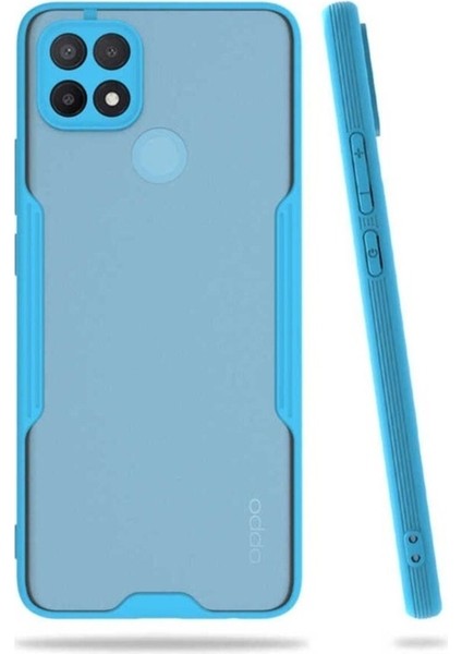 Oppo A15 Uyumlu Kılıf Zore Parfe Kapak, Mavi