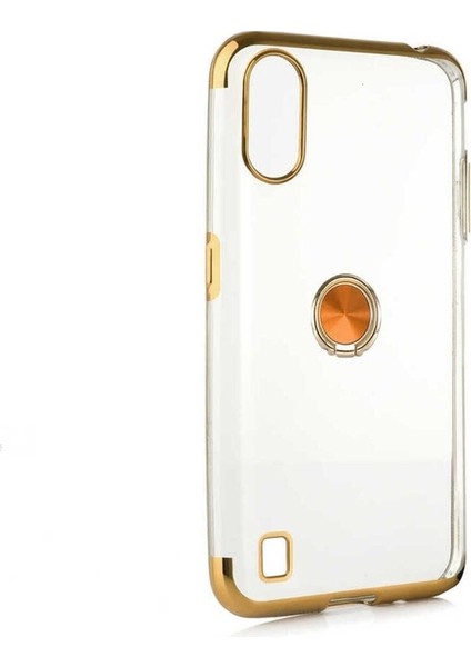 Samsung Galaxy A01 Uyumlu Kılıf Zore Gess Silikon, Gold