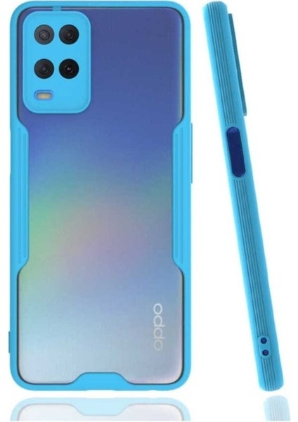 Oppo A54 4g Uyumlu Kılıf Zore Parfe Kapak, Mavi