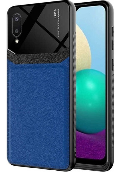 Samsung Galaxy A02 Uyumlu Kılıf Zore Emiks Kapak, Lacivert