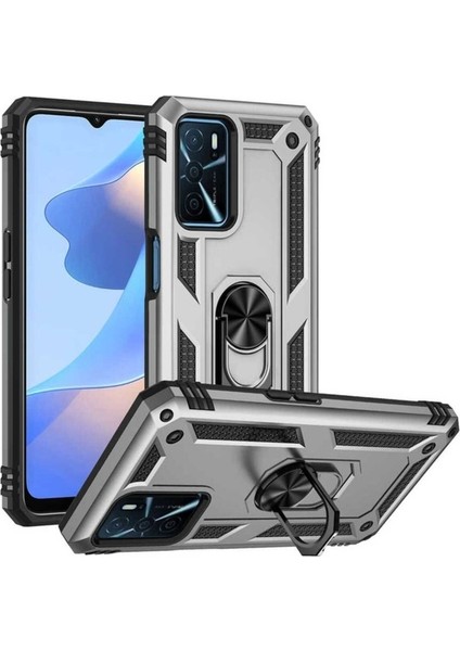 Oppo A16 Uyumlu Kılıf Zore Vega Kapak, Gri