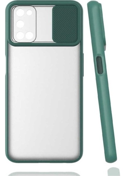 Oppo A72 Uyumlu Kılıf Zore Lensi Kapak, Koyu Yeşil