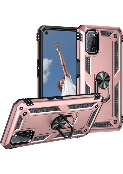 Oppo A72 Uyumlu Kılıf Zore Vega Kapak, Rose Gold