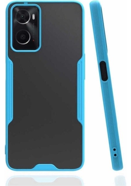 Oppo A76 Uyumlu Kılıf Zore Parfe Kapak, Mavi