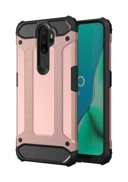 Oppo A9 2020 Uyumlu Kılıf Zore Crash Silikon Kapak, Rose Gold