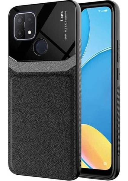 Oppo A15 Uyumlu Kılıf Zore Emiks Kapak, Siyah